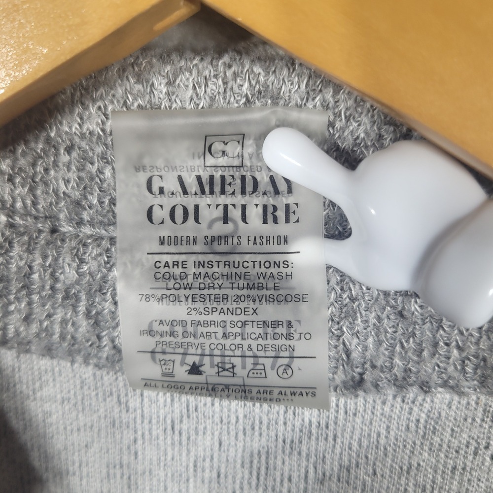 Detroit Lions Gameday Couture Shirt Small Gray Button Up Overshirt Long Sleeve - Picture 4 of 8